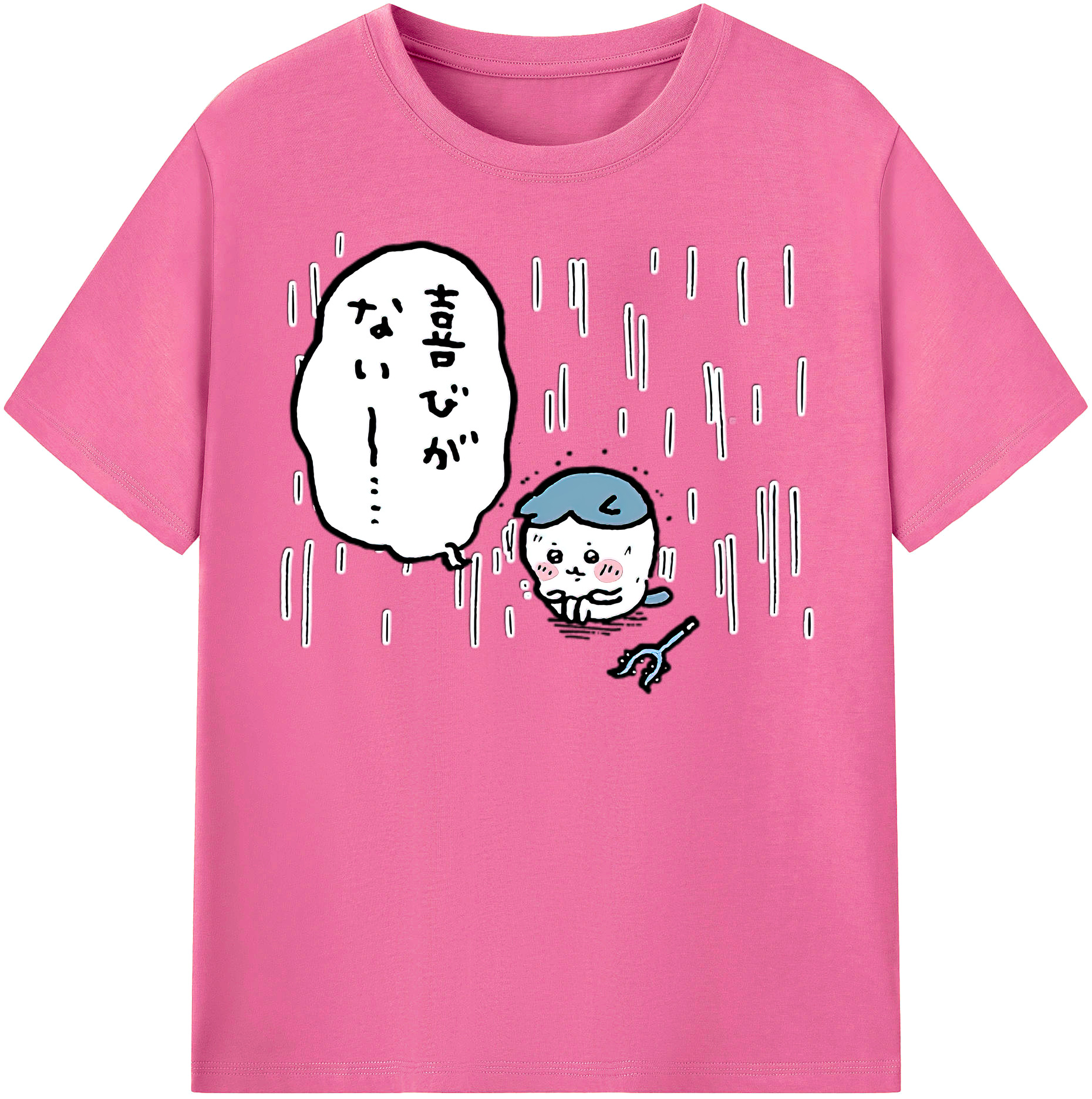 （画像用） ちいかわ ハチワレ Chii-kawa hachiware レディースカジュアルプリントTシャツ（綿100％）